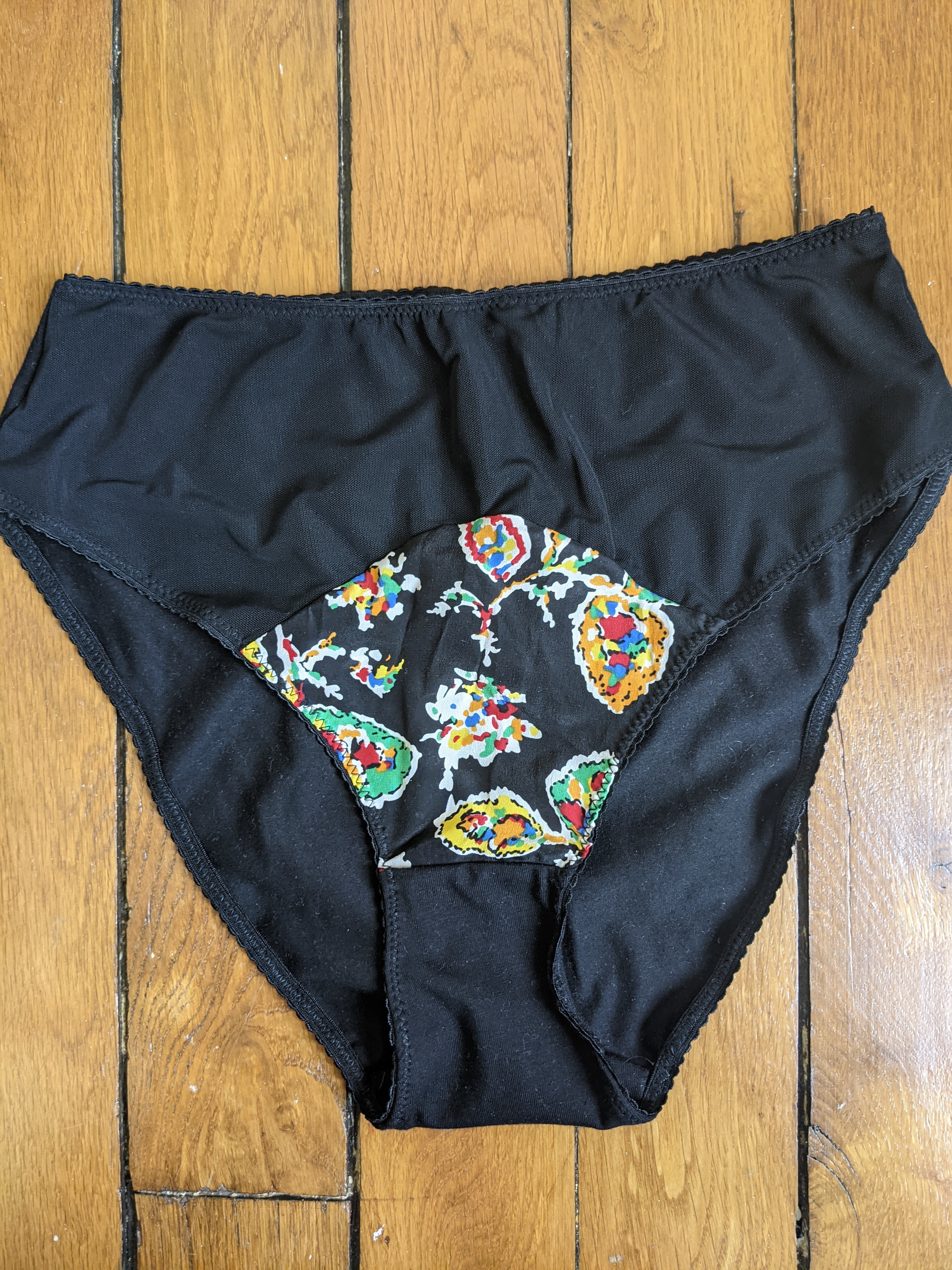 Bas soie fleurie - Ava panties